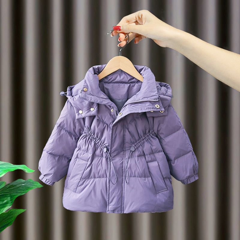 波司豋女童羽绒服服2023冬季新款中长款加棉保暖防风御寒收腰外套