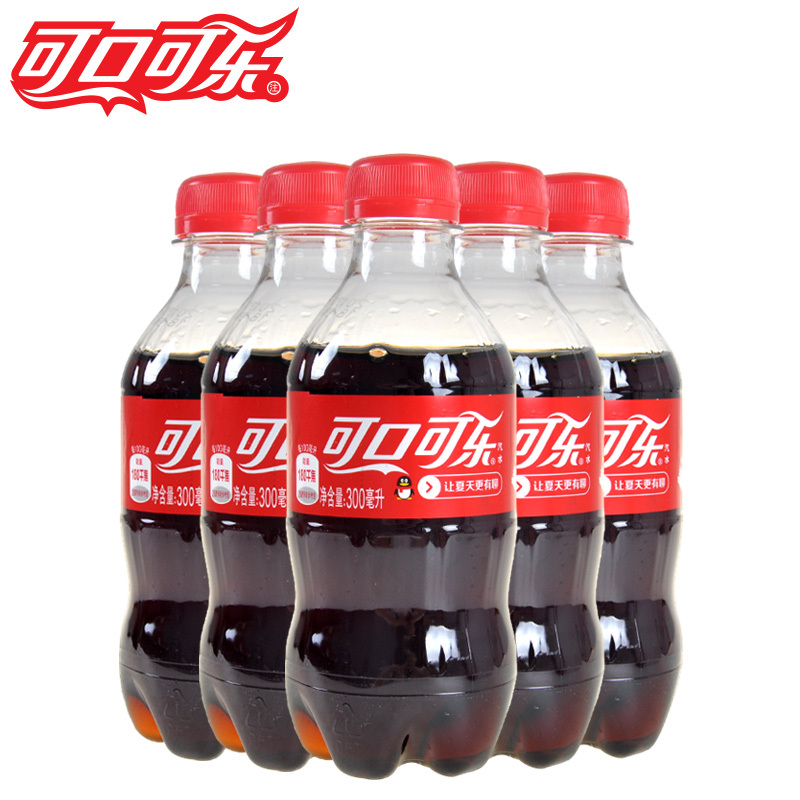 【工厂直销】可口可乐300ml6瓶装碳酸饮料经典解腻便携装添加好喝整