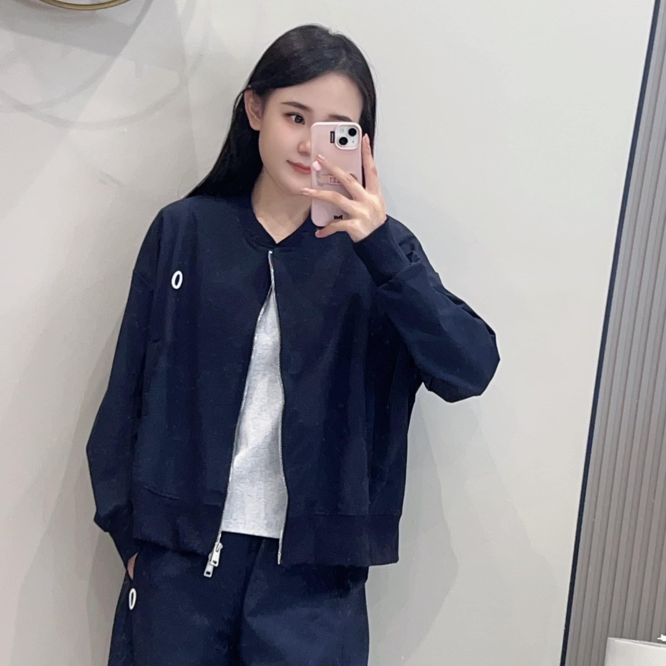 【锦纶梭织百搭休闲外套】梭织小毛圈秋季女外套女士韩版   B145