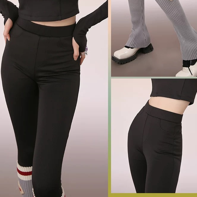 2024秋季新款外穿打底裤春秋显瘦高腰紧身黑色百搭提臀修身弹力