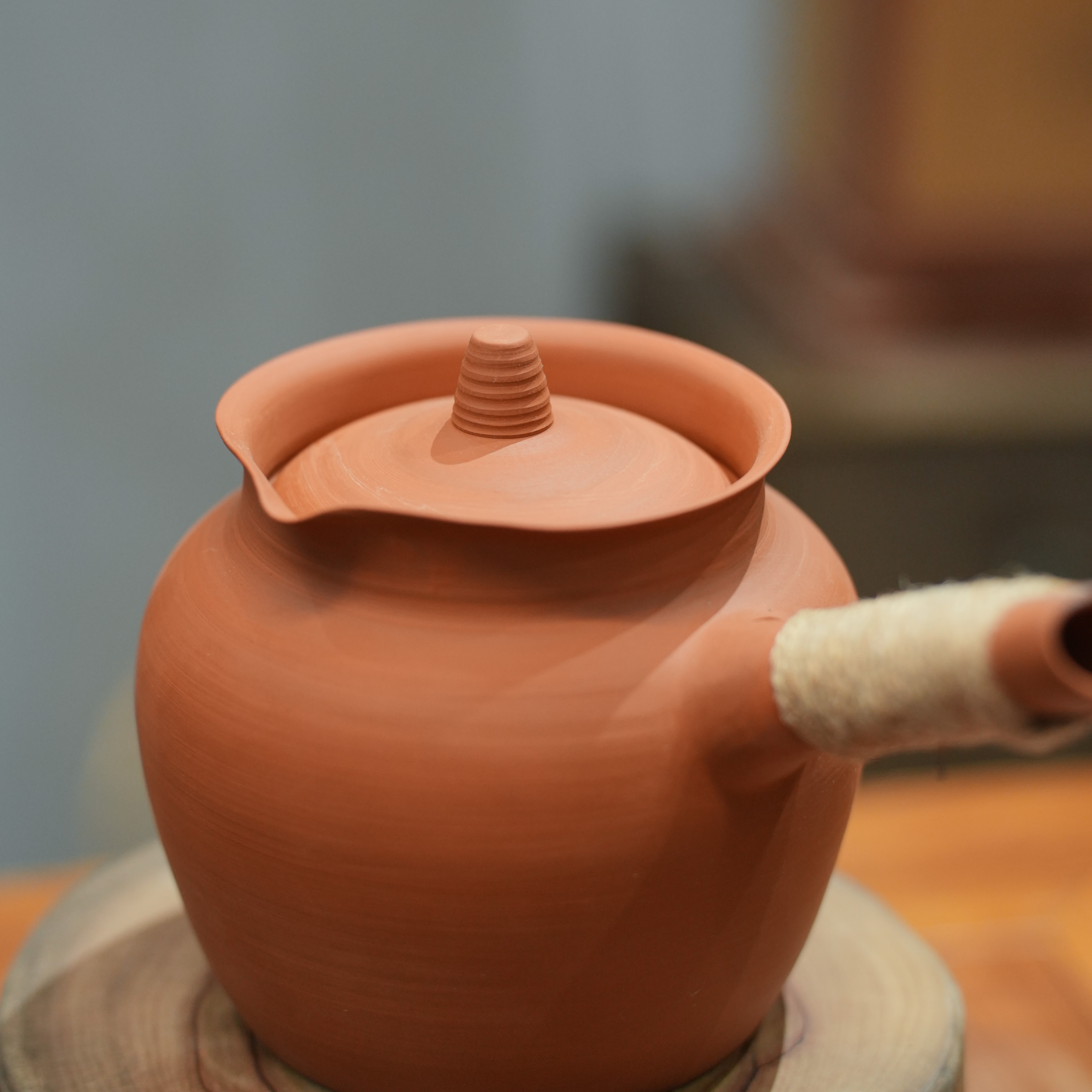 【一醉、贵河围炉煮茶壶】 全手工工夫茶红泥炭炉烧水煮茶壶