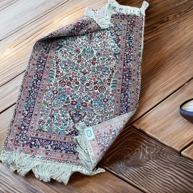 【中国新疆纯手工纯真丝古典丝绸挂毯】复古碎花手工老手艺