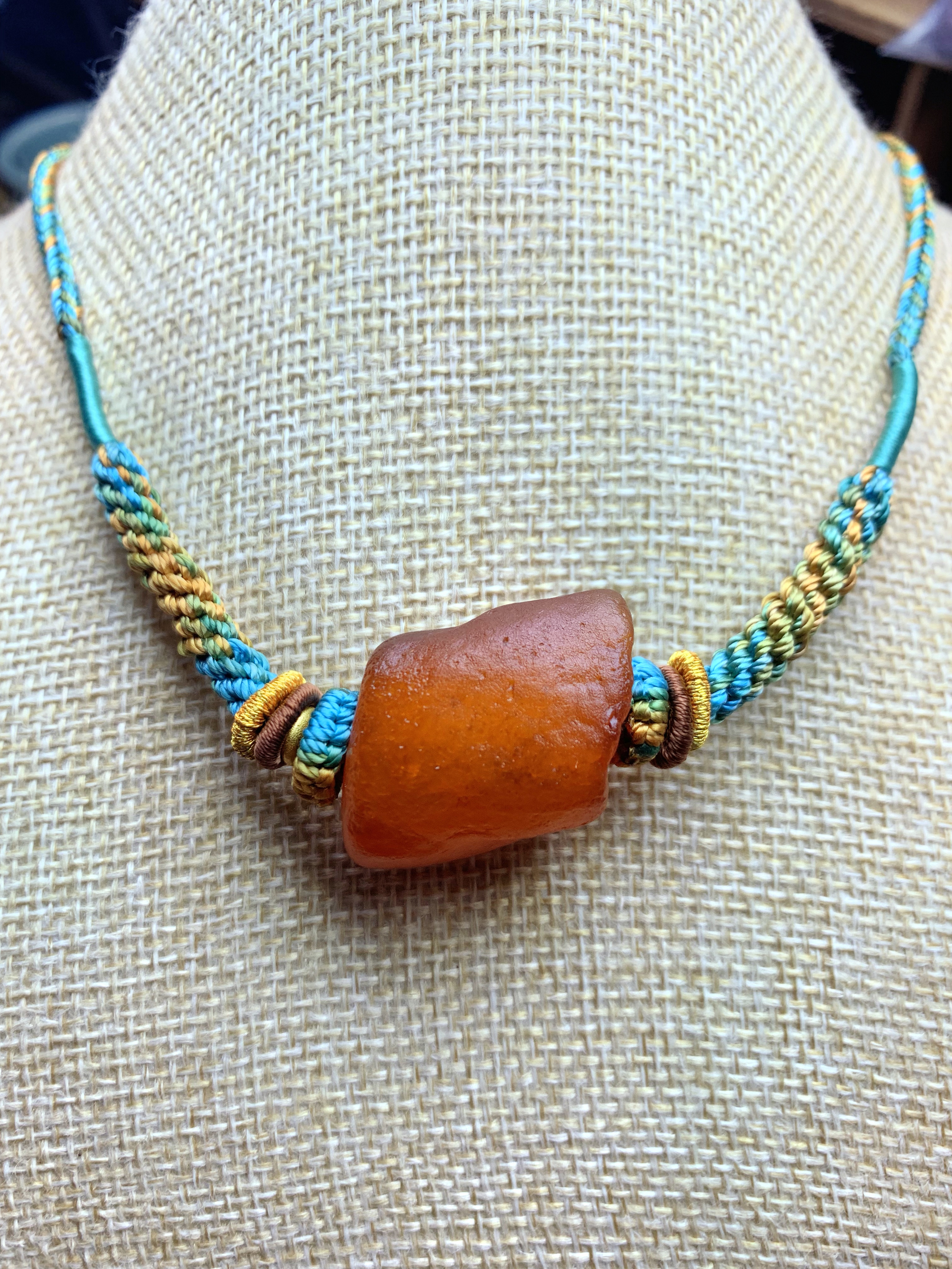 原石蜜蜡精编锁骨链