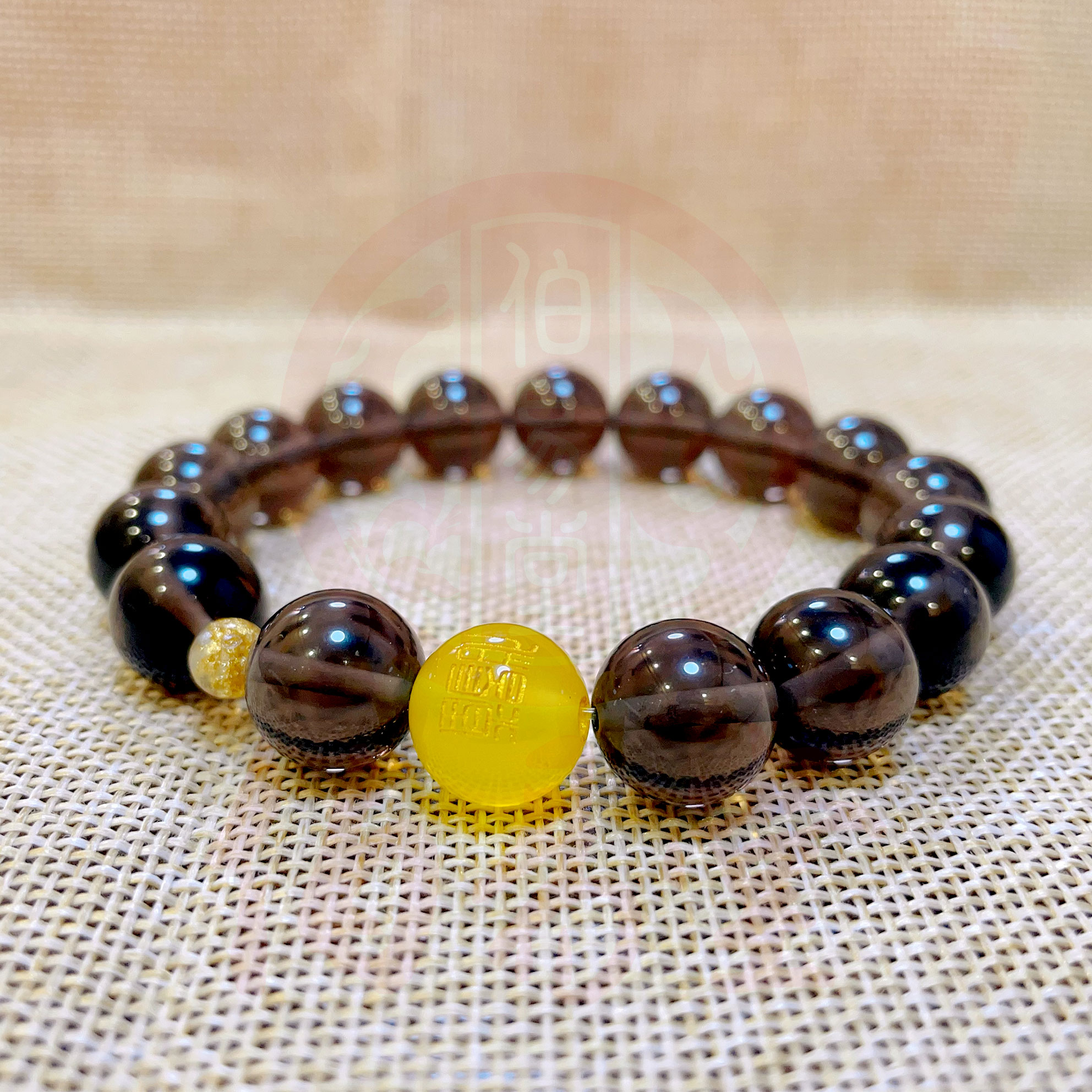 非金属仿水晶手链 金种子 伯易堂文创产品黑色时尚男士