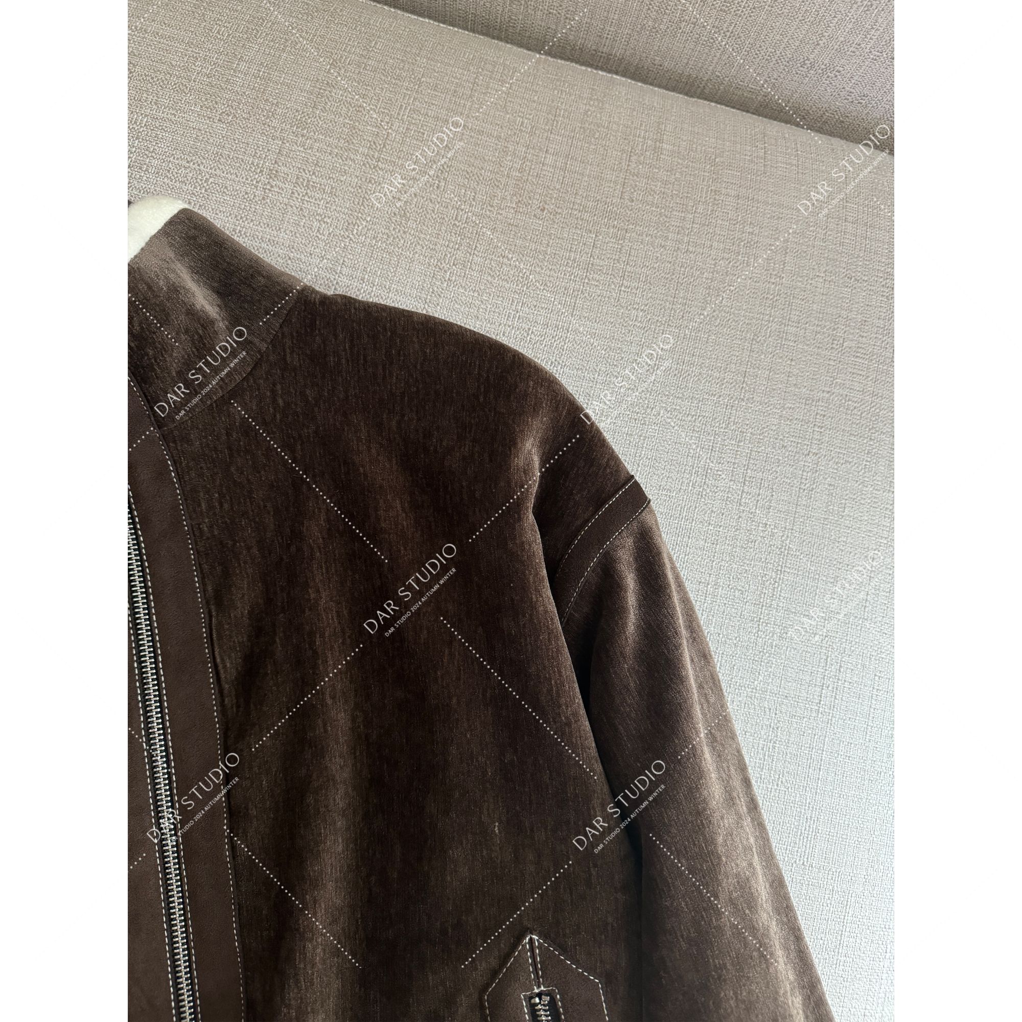 DAR STUDIO 高线系列【拿铁可可】内里绵羊毛秋冬新款时尚外套