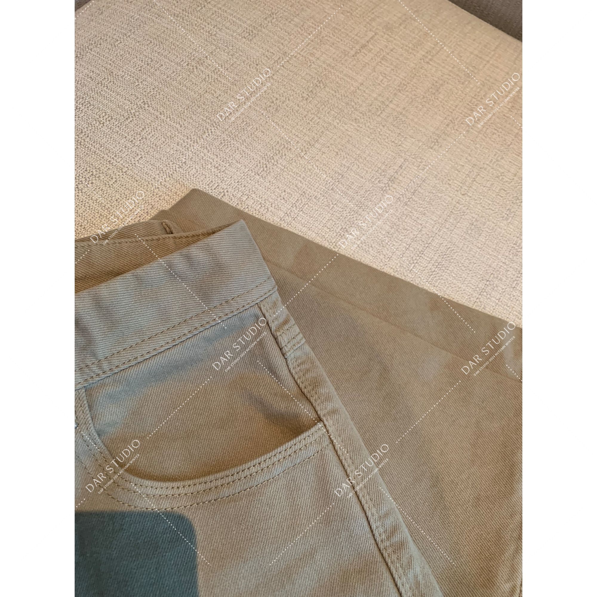 DAR STUDIO 高线【卡其牛仔】进口面料四季款经典百搭牛仔裤815318