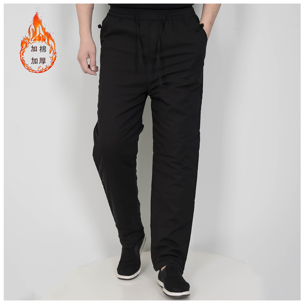 加棉加厚冬款直筒裤防风棉裤冬季保暖裤子冷库老人外穿爆款上班