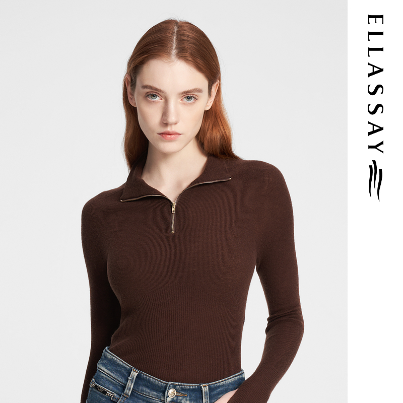 ELLASSAY歌力思秋季新款时尚气质百搭针织衫女EWE354M22400