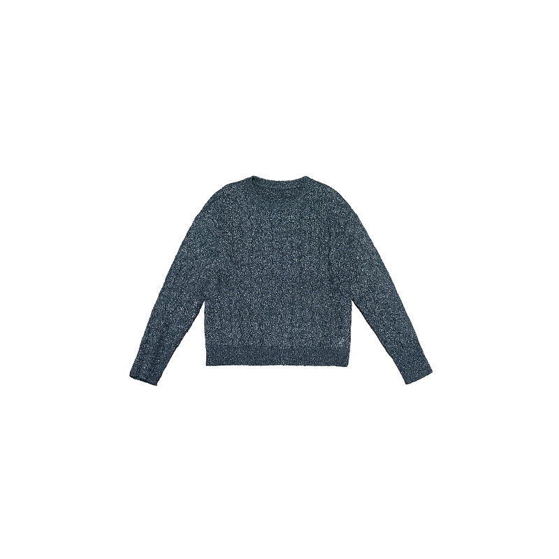 QK·细闪鎏光·BC风设计感慵懒宽松百搭松弛感针织上衣QK0786