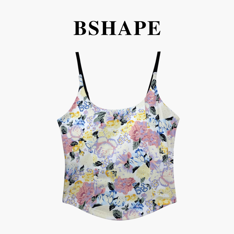 【高定】& 5083 瑜伽服背心跑步运动外穿印花性感女士背心