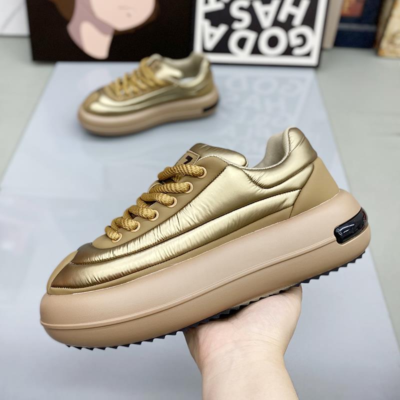 面包鞋男士2023秋季新款布面舒适百搭潮鞋网红爆款厚底增高老爹鞋