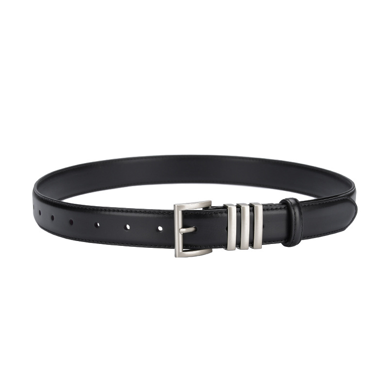 2024新款韩版方扣时尚腰带高级感简约休闲女士真皮服饰腰带厂家