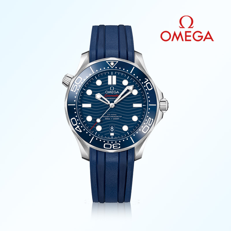 99新 Omega/欧米茄 海马300蓝胶/表径42mm手表