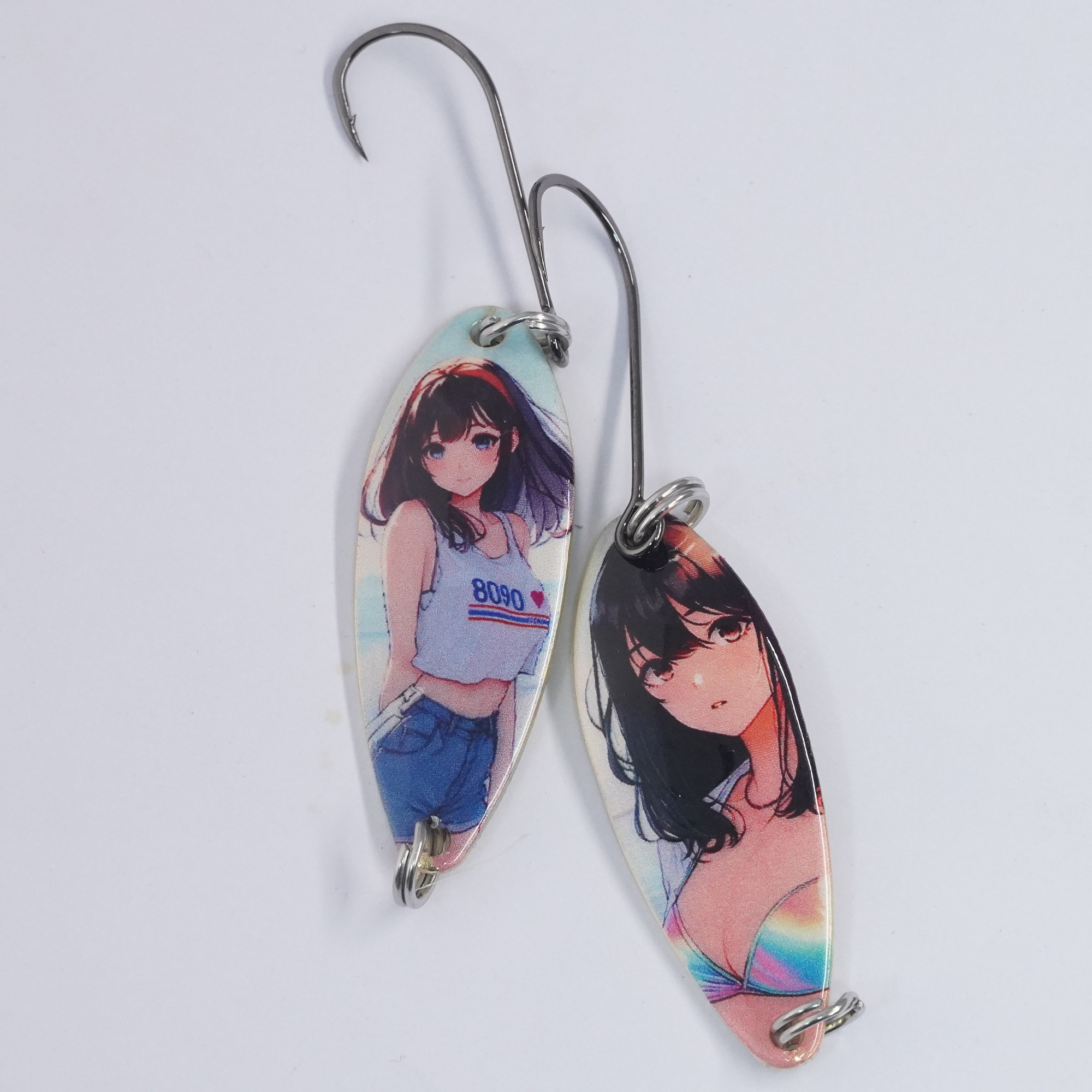 NAD限定5g/2g溪流路亚沙滩少女微物高反光烫金铜质鳟鱼马口亮片