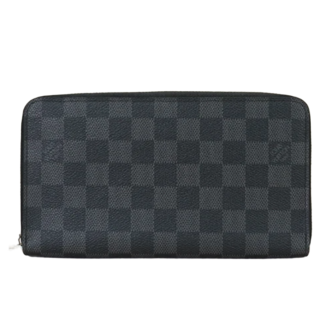99新 LouisVuitton/路易威登 二奢男包98新棋盘格长款钱卡包/0090