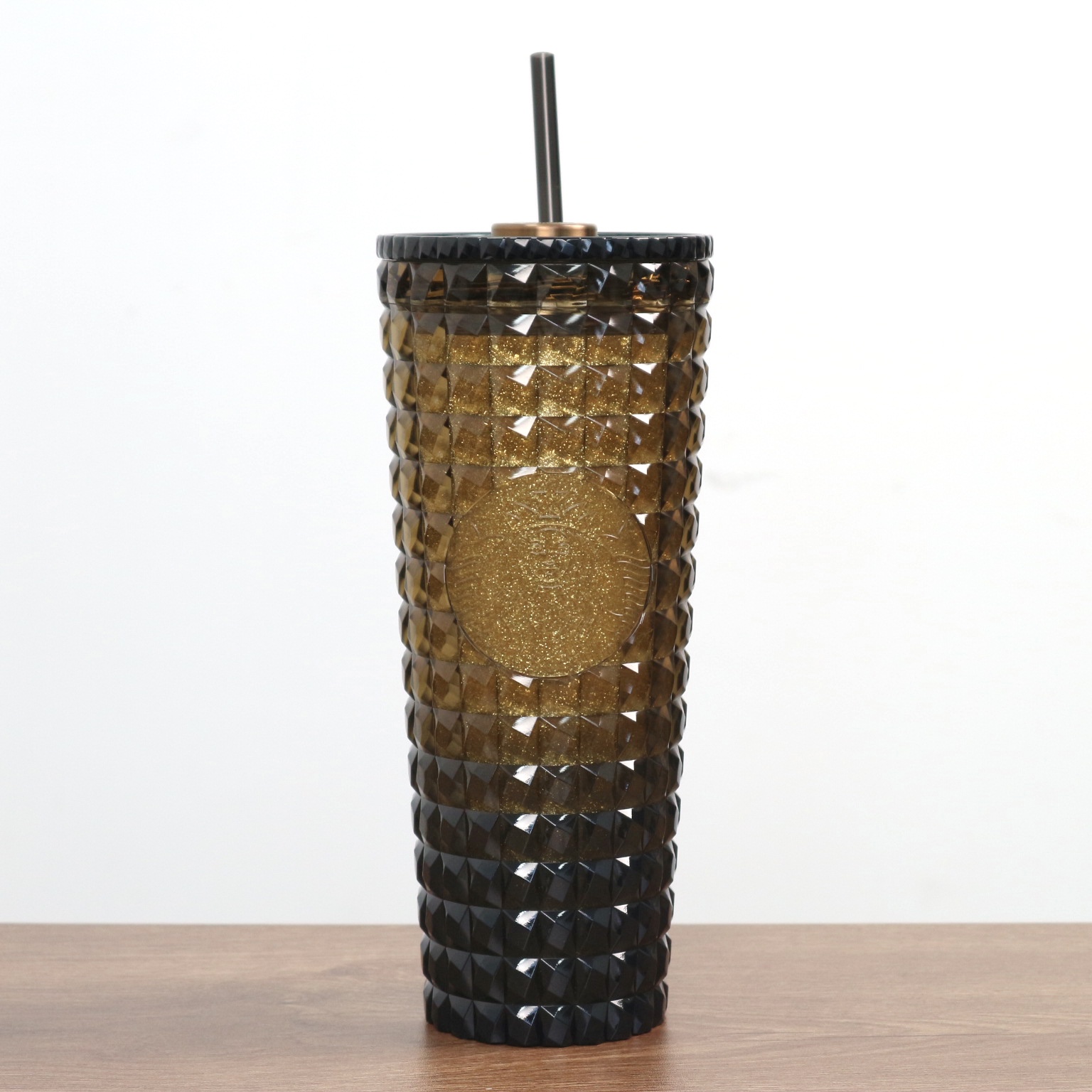 星爸爸杯子2023咖啡宝藏系列钻石造型渐变款直饮吸管塑料杯大容量