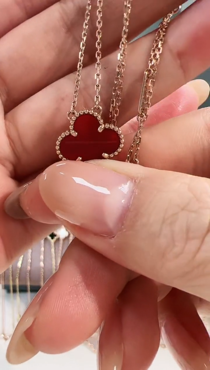 【闪购商品】玛瑙/玉髓套链18K金镶嵌15m带牌套链