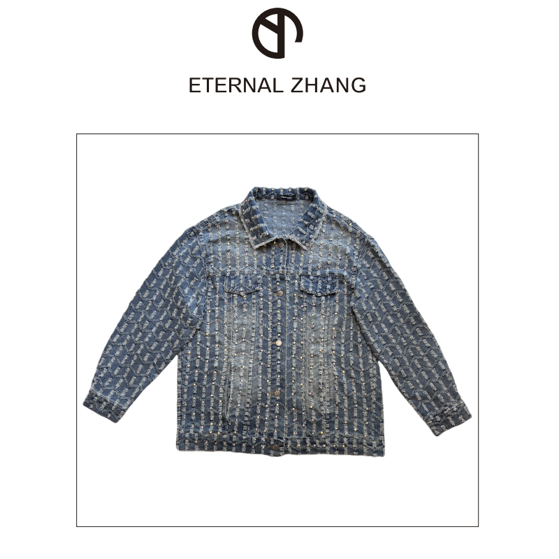 【ZY-原创&设计】高级定制设计师款牛仔外套 W0081重工水洗复古