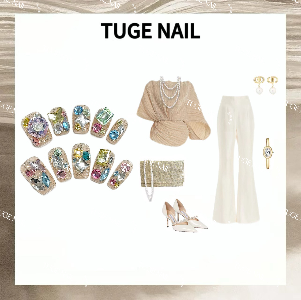 TugeNail“潘多拉”【施家全华】秋冬满钻超闪美甲设计师穿戴甲1199