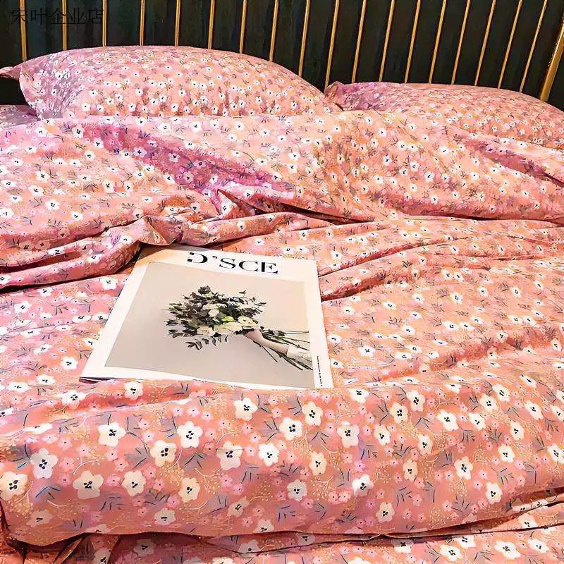 新疆高支高密100%纯棉粉色小杏花被罩（内里有拼接介意勿拍）