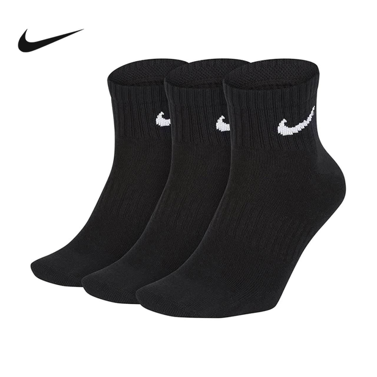 耐克/NIKE(官方正品)中性支撑舒适SX7677010黑色运动袜
