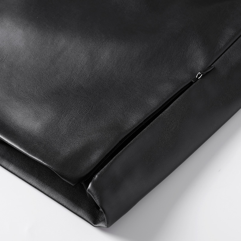 中长款高腰半身裙包臀裙绵羊皮显瘦韩版一步裙真皮皮裙女！