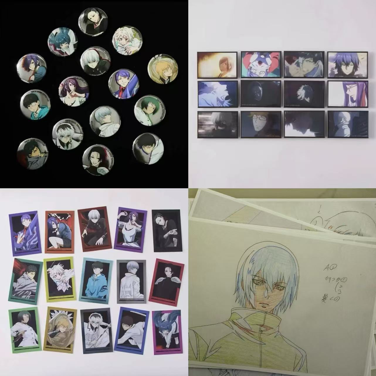 （代拆盲盒）东京喰种十周年圆 方吧唧徽章明信片（未成年禁止下单）