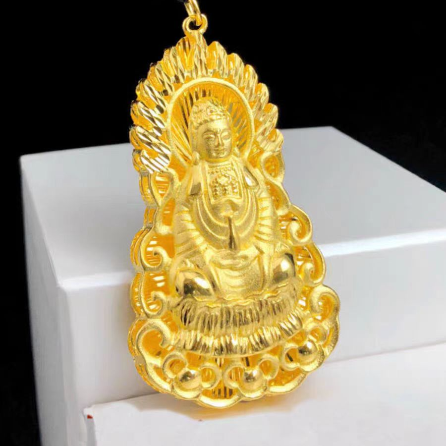 合金吊坠 时尚大气观音挂坠款吊坠饰品女款金色挂坠精美项坠