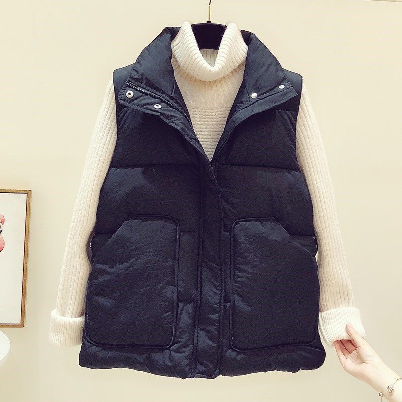 【90-200斤】百搭棉服马甲女秋冬新款韩版宽松休闲大码无袖短款212