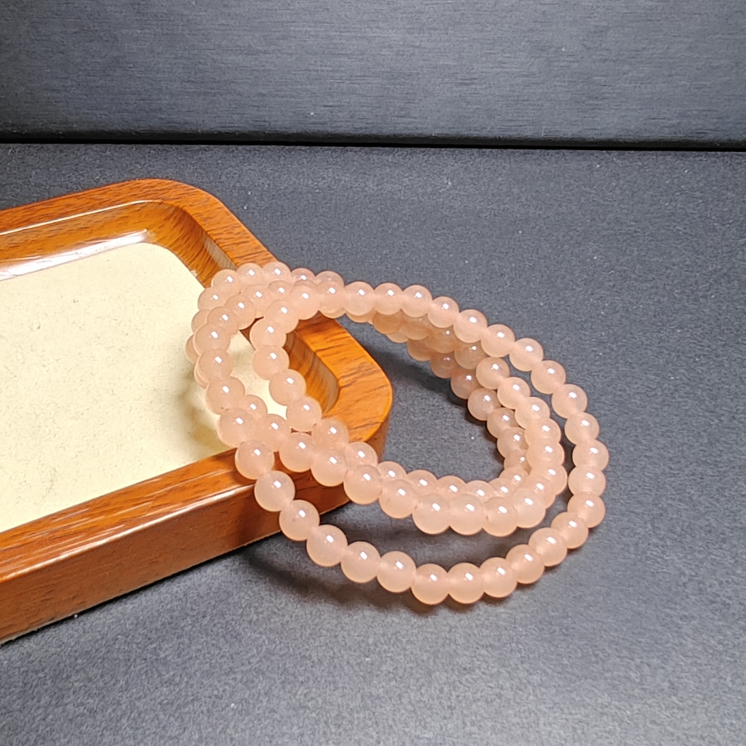 [停业清货]藕粉色6m三圈手串-180-多样性发一