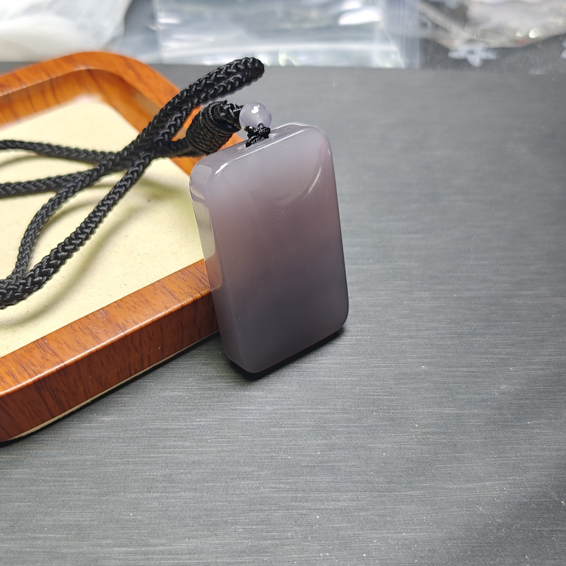 [停业清货]烟紫色无事牌吊坠-020-多样性发一