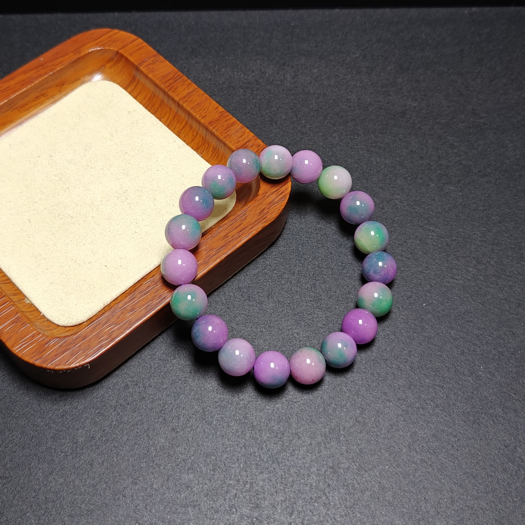 [阿焕甄选]缅甸春带彩10m手链-014