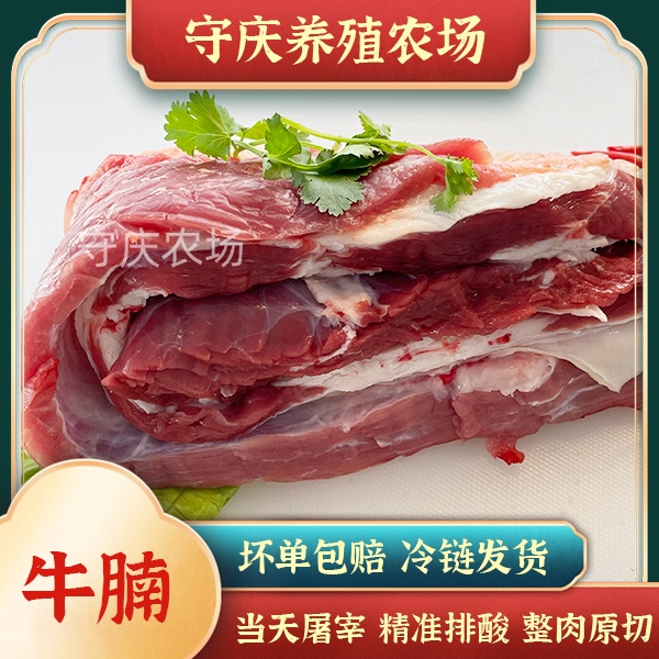 【牛腩肉】自家农场原生态黄牛 新鲜带筋带肥红烧清炖包邮5斤原切