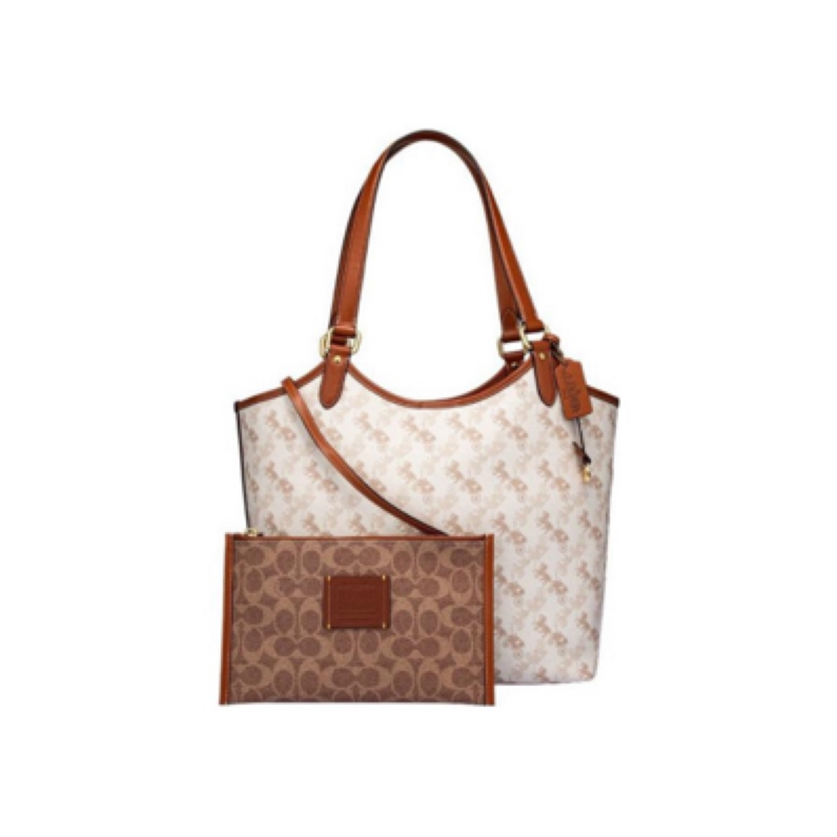 99新 COACH/蔻驰 COACH蔻驰 Day 32压纹Logo马车印花单肩包M01652