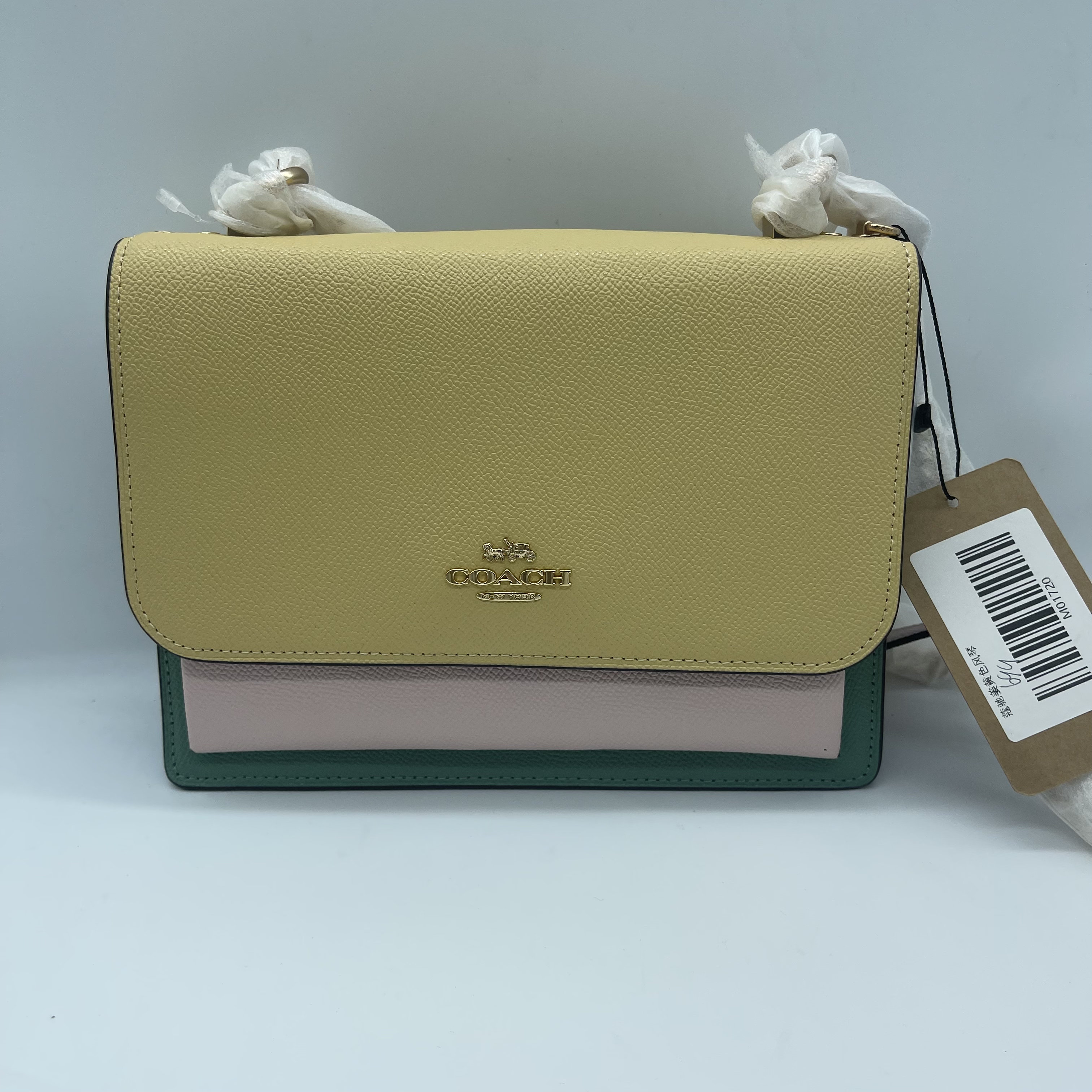99新 COACH/蔻驰 蔻驰 Klare 21 三拼色风琴斜挎包/M01720