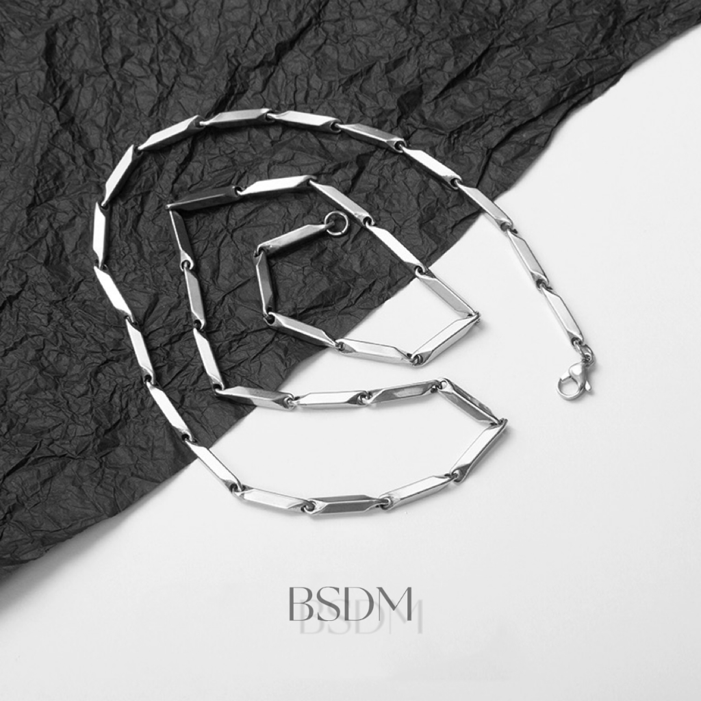 钛钢项链 XPY  菱形格钛刚简约项链 ins小众个性百搭设计感配饰