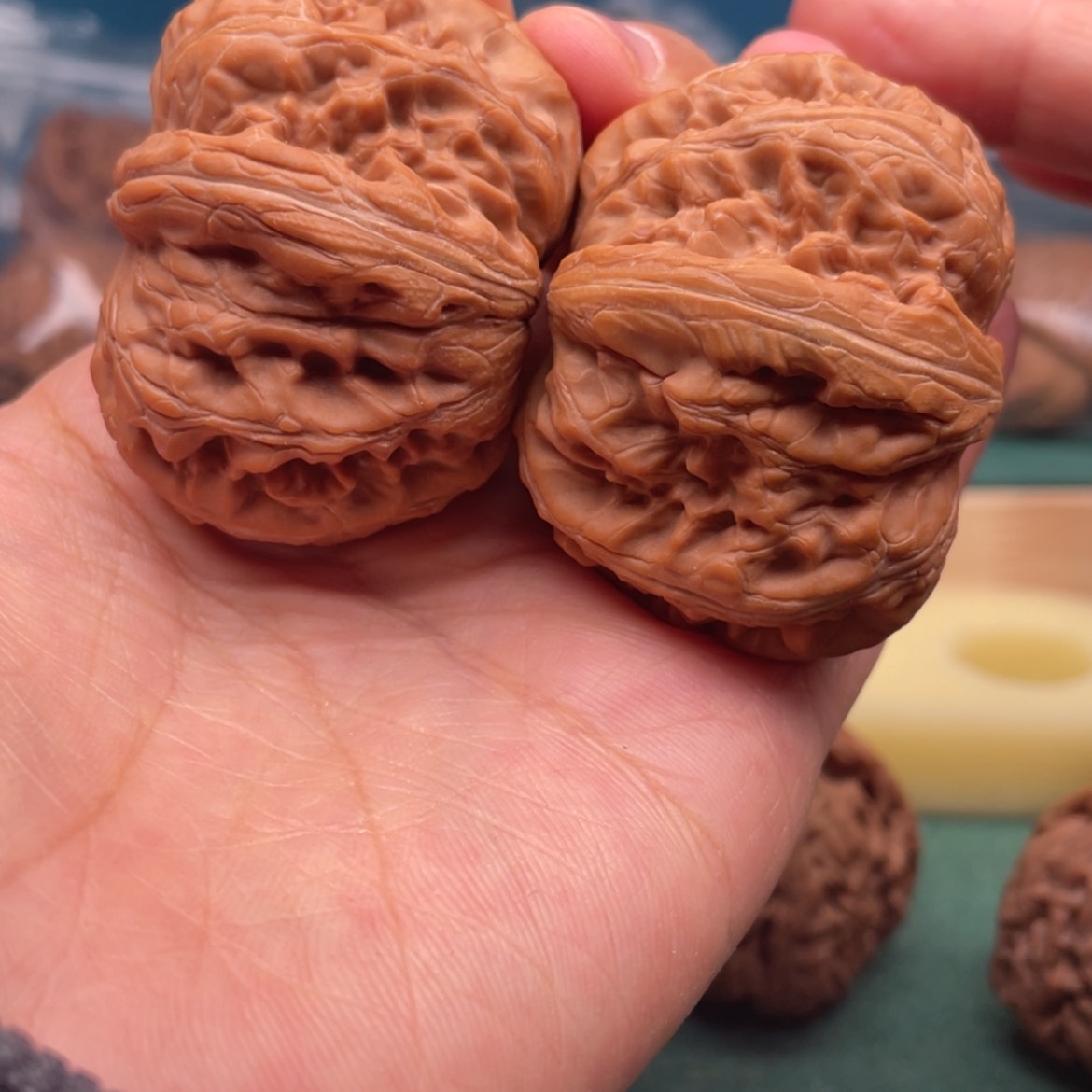 【闪购商品】文玩核桃吊坠山*羊46平谷元宝