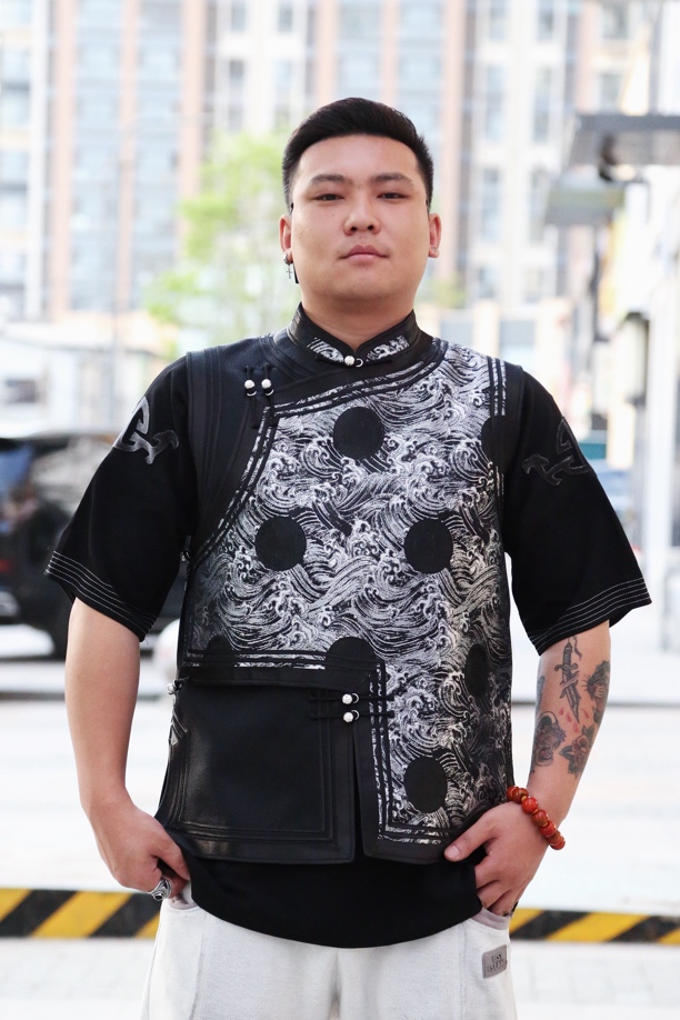 蒙古马甲 男士传统蒙古马甲 拼接款