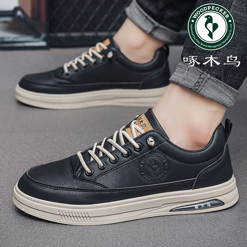 啄木鸟 2025秋冬新款男士鞋子透气休闲鞋板鞋百搭运动小白鞋潮鞋
