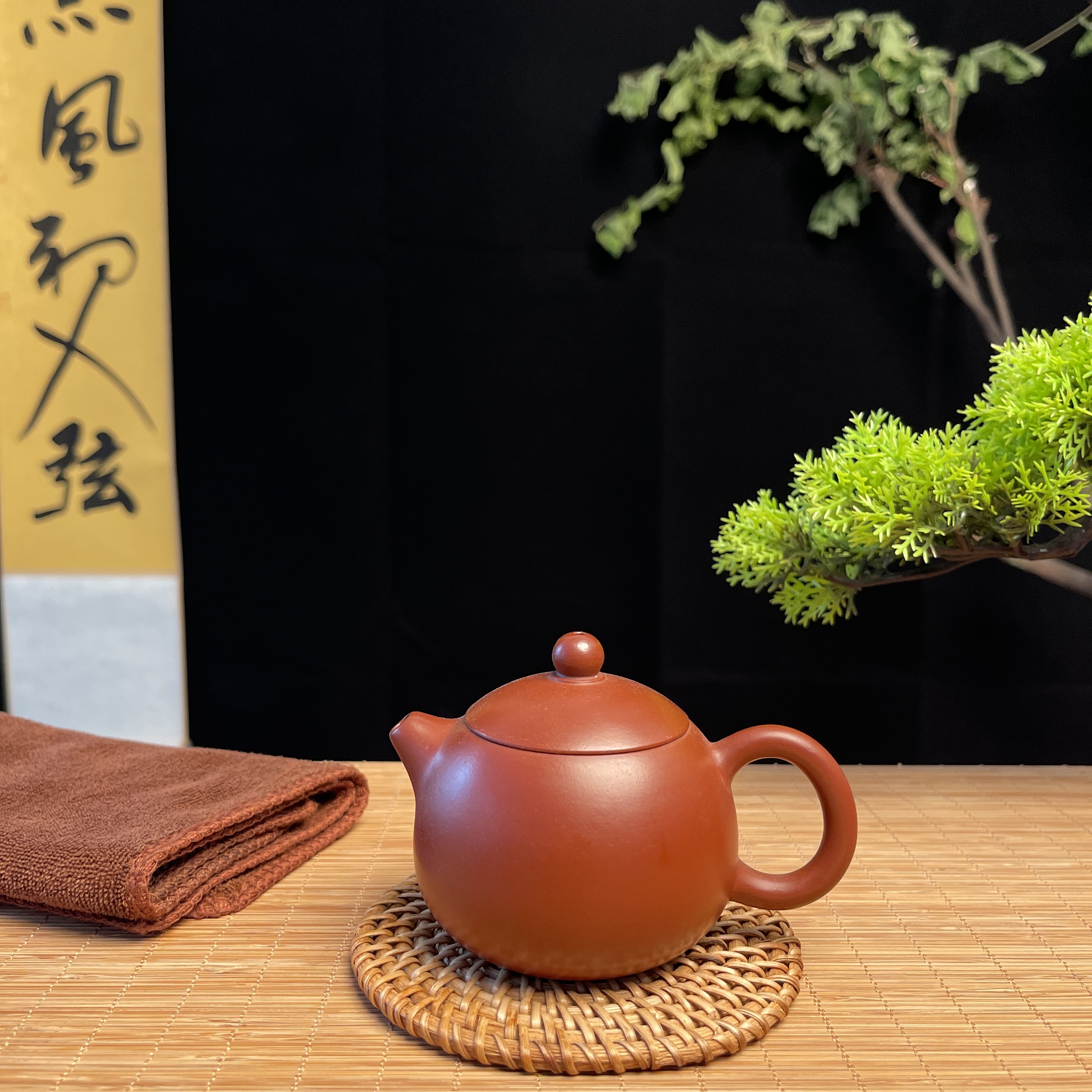 120ml西施壶潮州原矿朱泥壶大红袍紫砂壶全手工正宗泡茶壶茶道