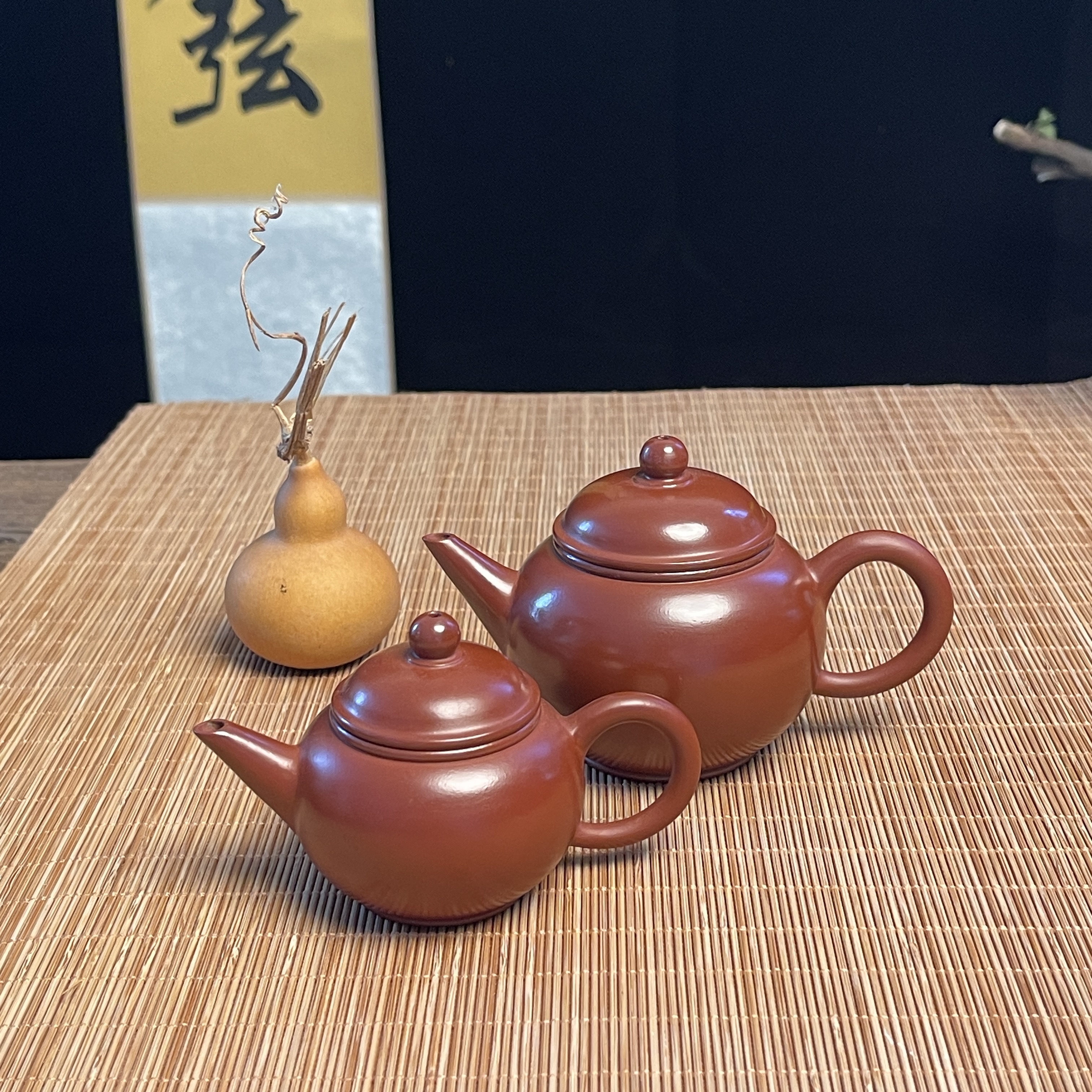 60-130c水平壶潮州手拉壶原矿朱泥壶大红袍小容量全手工紫砂茶壶