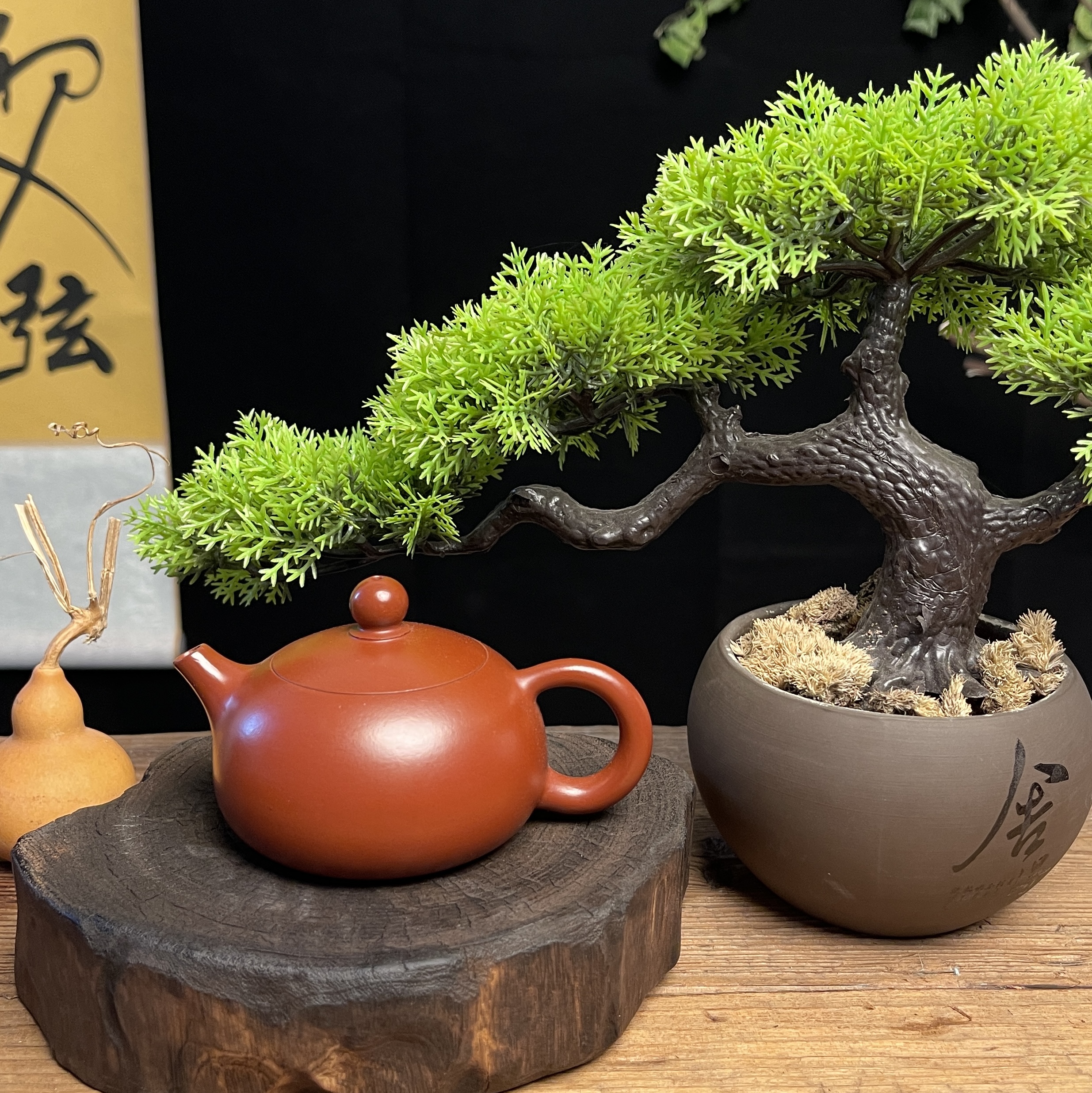 110ml扁西施壶宜兴紫砂手工茶壶泡茶壶朱泥纯手工拍打小容量茶壶