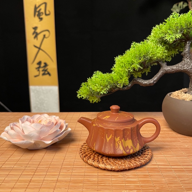 110-150ml潮州原矿紫砂茶壶胶泥全手工手拉壶方圆壶