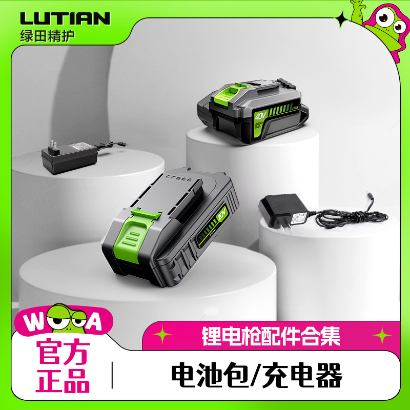 绿田锂电洗车机无线锂电手持水枪专用电池包40V20V车载二合一电源