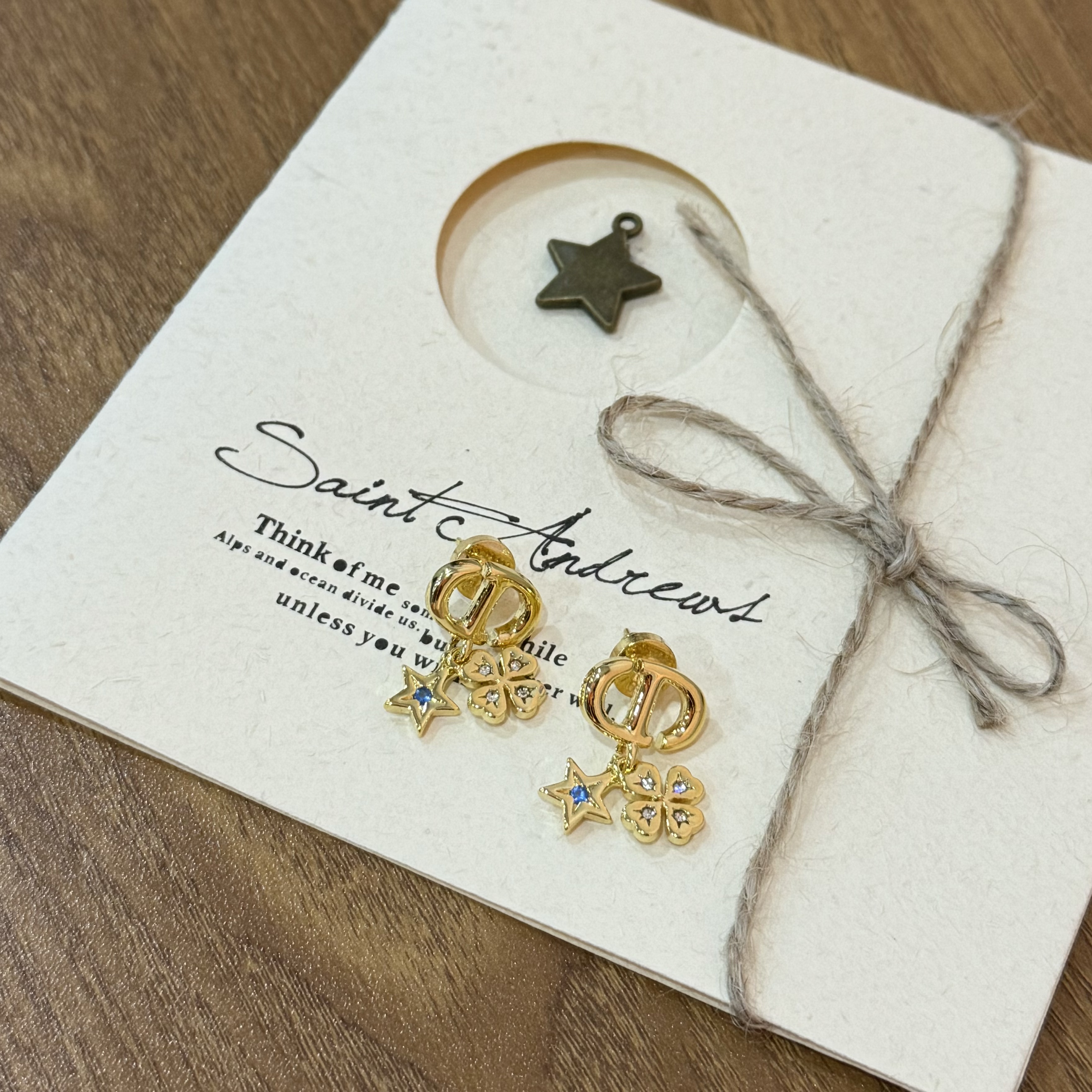 铜合金锆石耳饰 HRY0-铜合金猪鼻子四叶草耳钉百搭HRY0-332