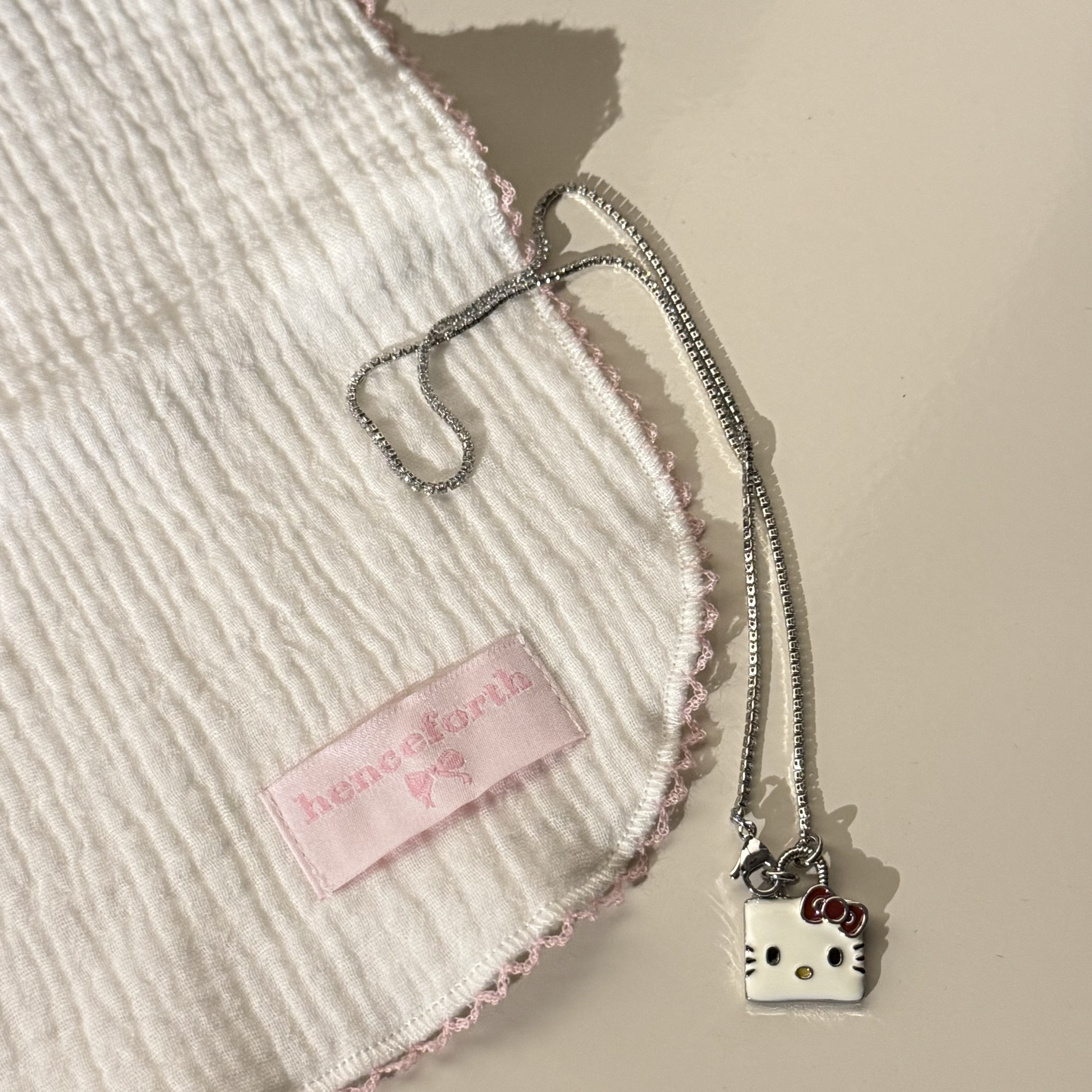 铜合金锆石项链 HRY0-铜合金爪链kitty猫项链HRY0-289