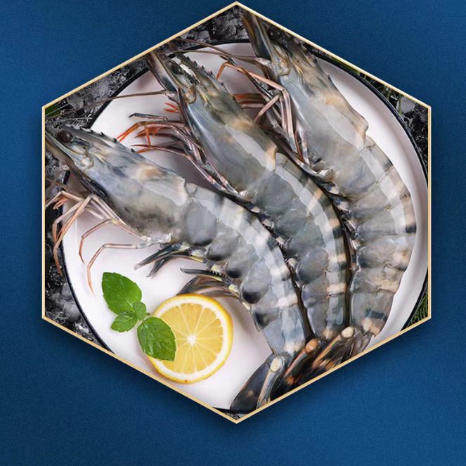 黑虎虾活冻顺丰冷链发货大规格