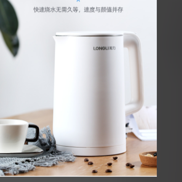 龙力电热水壶家用双层