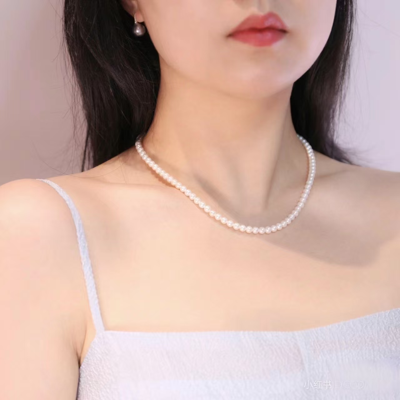 【先鉴后发】海水珍珠欧卡亚akoya小米珠3-4mm完美正圆无暇极光