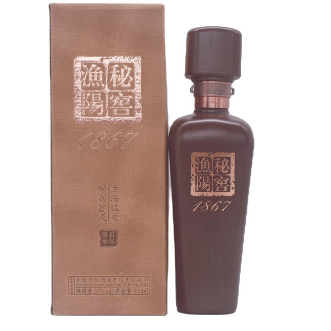 漁陽吴39度渔阳秘窖1867浓香型纯粮白酒500ml中华老字号39度500ml